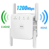 WiFi Repeater WiFi Extender 2.4G 5G Wireless WiFi Booster Wi Fi Amplifier 5ghz Wi Fi Signal Repeater Wi-Fi 1200Mpbs 300Mbps
